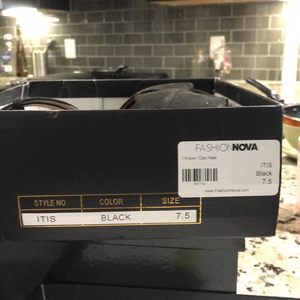 Platform black heels! Fashion nova